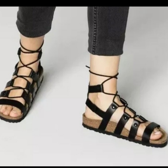 Birkenstock Shoes - Birkenstock Black Gladiator Sandals